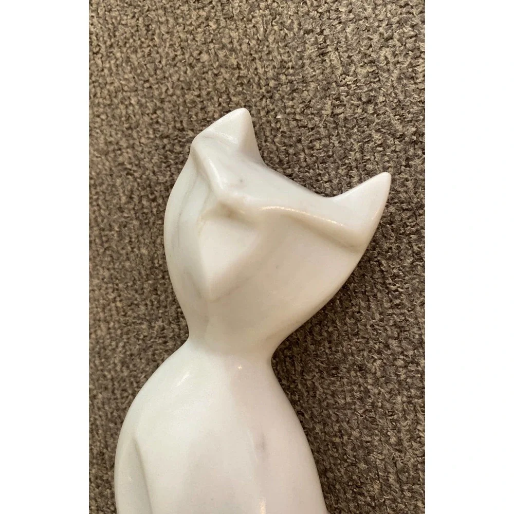 Vintage Sitting Cat Marble Figurine - Picture 4 of 9